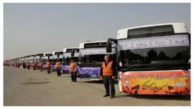 6500 اتوبوس در خدمت اربعین