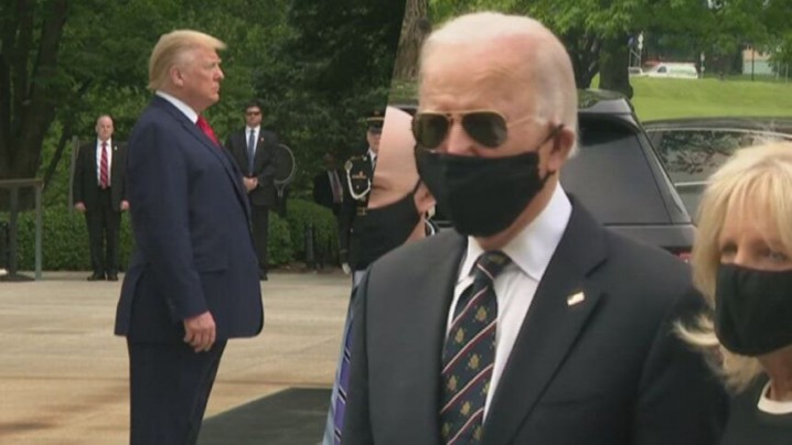 انتخابات ۲۰۲۰/استفاده از ماسک، چالش ۲ رقیب ریاست جمهوری آمریکا