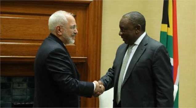 دیدار ظریف با رییس جمهوری آفریقای جنوبی