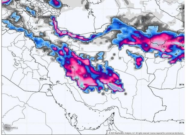 ورود سامانه بارشی جدید به کشور از سه‌شنبه؛ تشدید بارش‌ها در ۲۲ استان