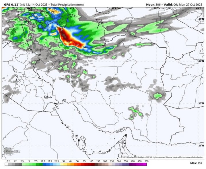 پیش‌بینی هواشناسی ۲۴ مهر؛ رگبار باران و وزش باد شدید در راه است