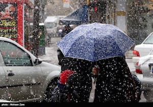 پدیده جالب در بارش برف تهران