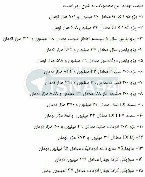 ایران‌ خودرو باز هم قیمت محصولاتش را گران کرد