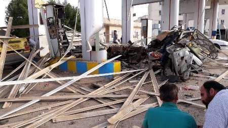 جایگاه سی ان جی در مسجد سلیمان منفجر شد