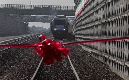 راه آهن همدان - تهران با حضور رئیس جمهوری بهره برداری شد