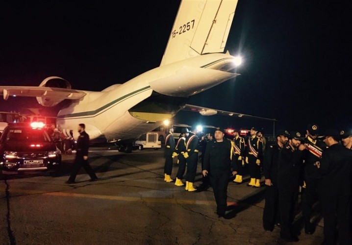 پیکر شهید مدافع حرم محسن حججی وارد تهران شد
