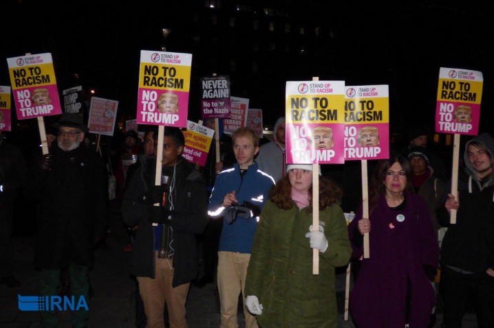 تجمع اعتراضی به توئیت های ضداسلامی ترامپ در لندن