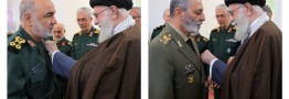 اعطای نشان فتح به فرماندهان کل ارتش و سپاه