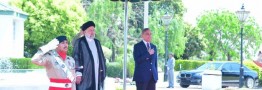 مراسم استقبال رسمی از آیت&zwnj;الله رئیسی در کاخ نخست وزیری پاکستان