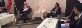 دیدار و گفت وگوی ظریف و رئیس سازمان تجارت خارجی ژاپن