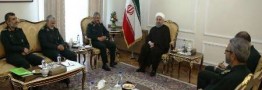روحانی در دیدار فرماندهان سپاه: وحدت همه نیروها برای تحقق رهنمودهای رهبری و خدمت به مردم ضروری است